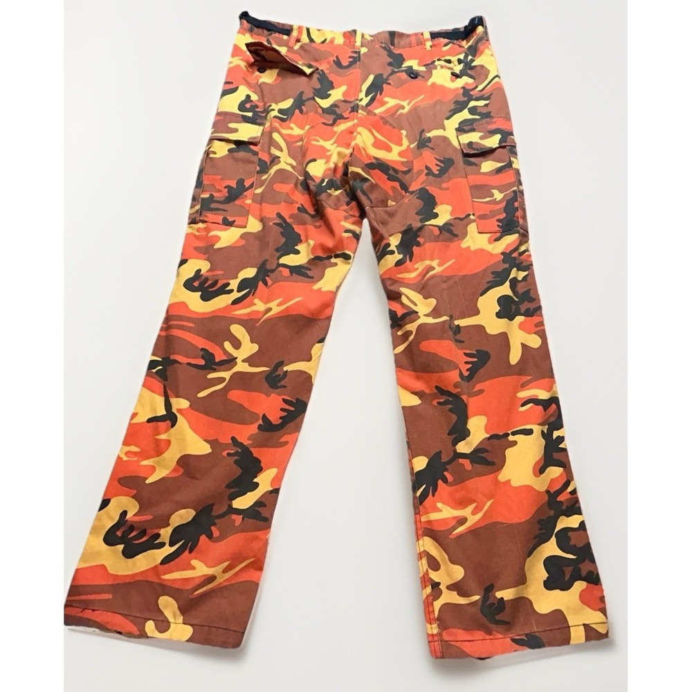Rothco Ultra Force BDU Pants Mens XL Regular Orange Camo Cargo Tactical